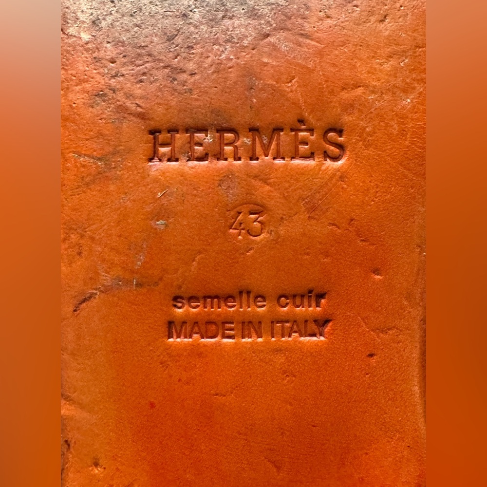 HERMES Crocodile Brown Alligator Leather Penny Loafer Shoes 10 US 43 Euro 9 UK - Picture 12 of 16